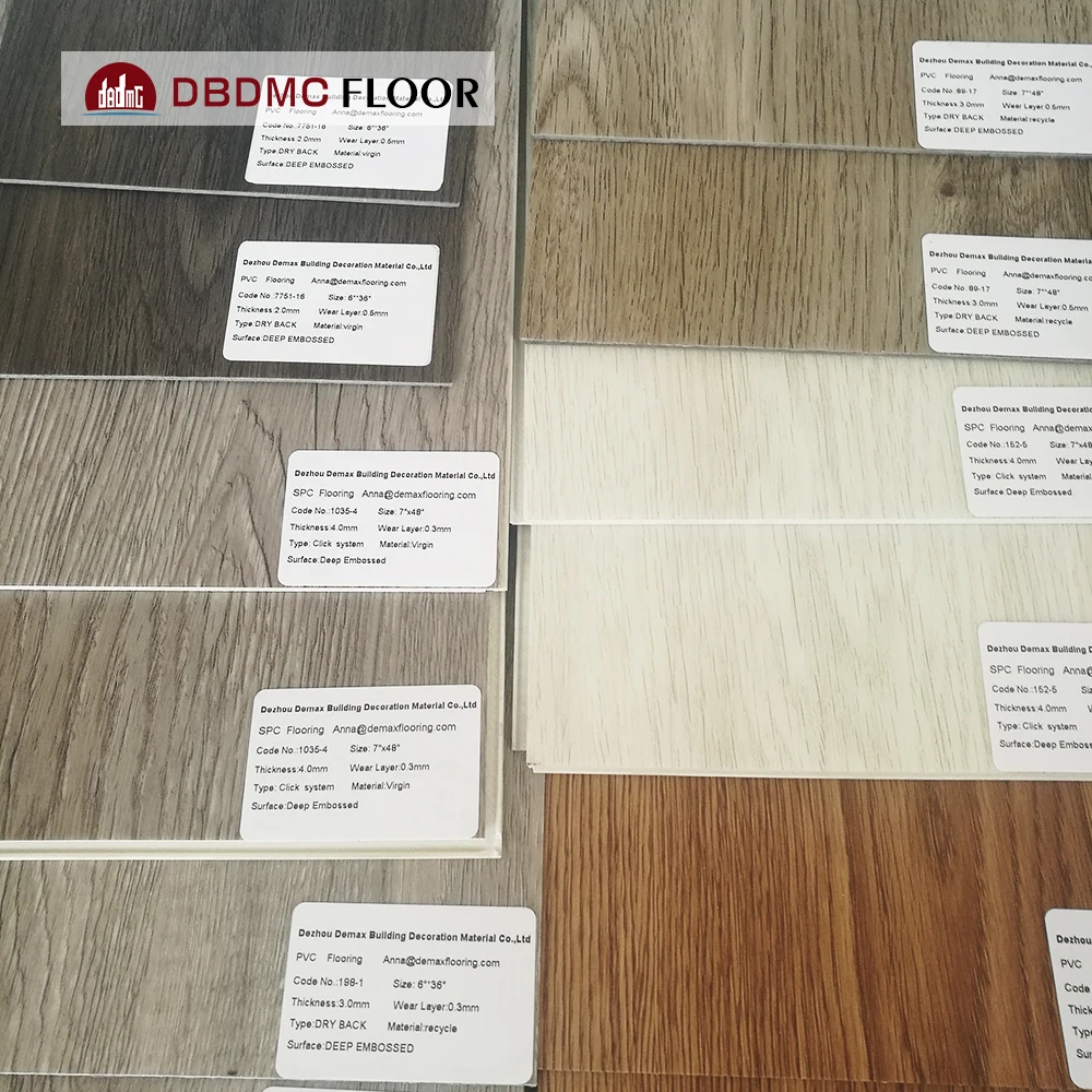 Deep Embossed Commercial Luxury Planks PVC Floor Plastic Vinyl Tile
