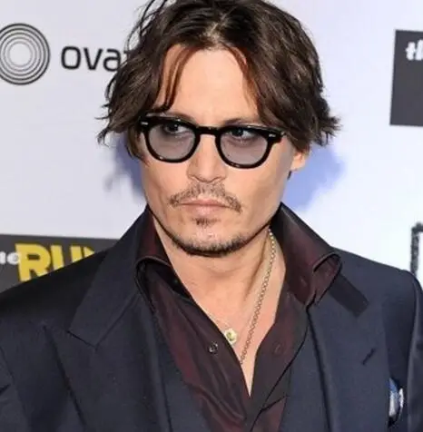New Retro Vintage Johnny Depp sunglasses red lenses mens womens black eyeglasses 