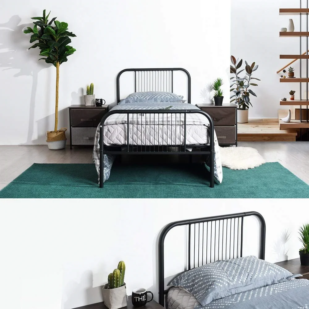 Single Bed Frame Modern 3ft Metal Bed For Kids Children Adults Bedroom Furniture Buy Single Bed Frame Modern 3ft Metal Bed For Kids Children Adults Bedroom Furniture Metal Headboard Metal Bed Metal Double