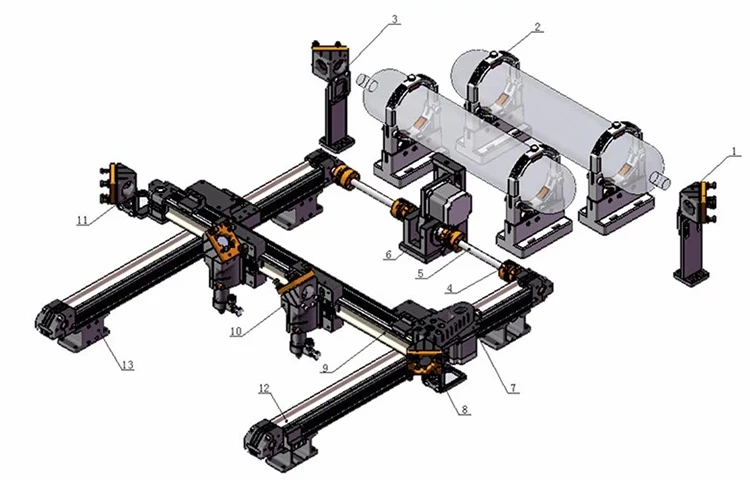 Silent Design Smooth 1300mm Ball Screw Linear Guide Rail System for Laser Machine Parts