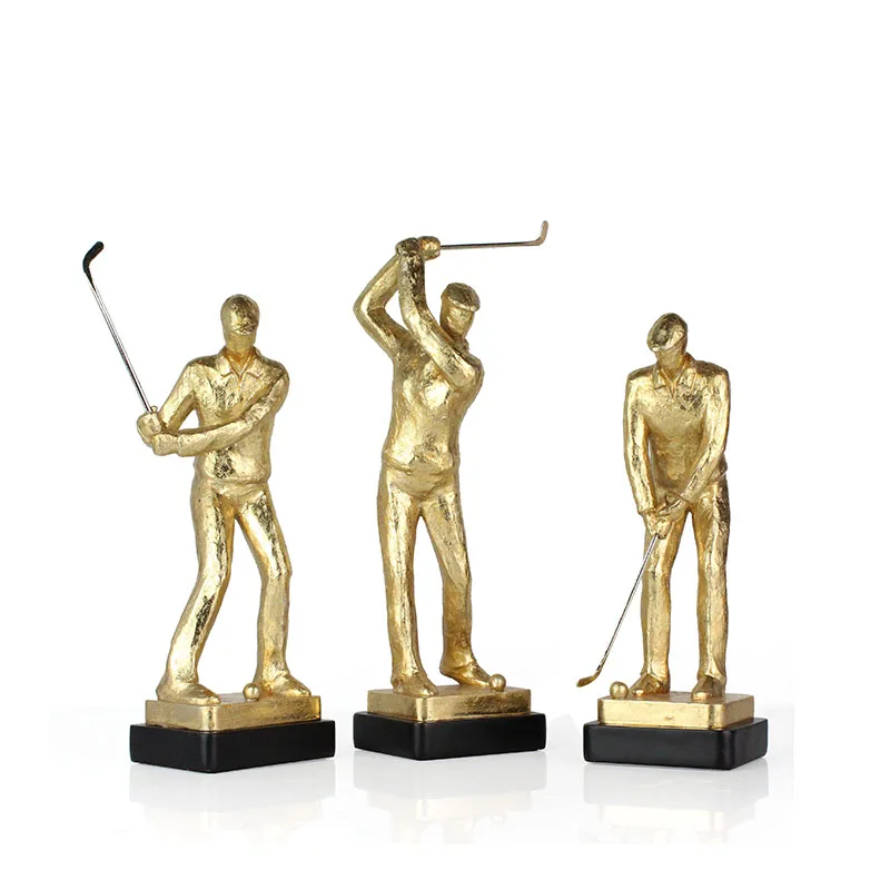 Golf Resin Decor Figure Shaped Statue Home Office Decoration Character Furnishings