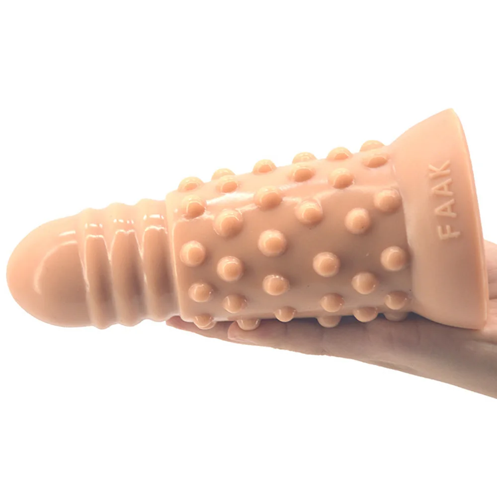 FAAK 18cm 6 8cm dotted Anal plug simulation thick butt g spot  