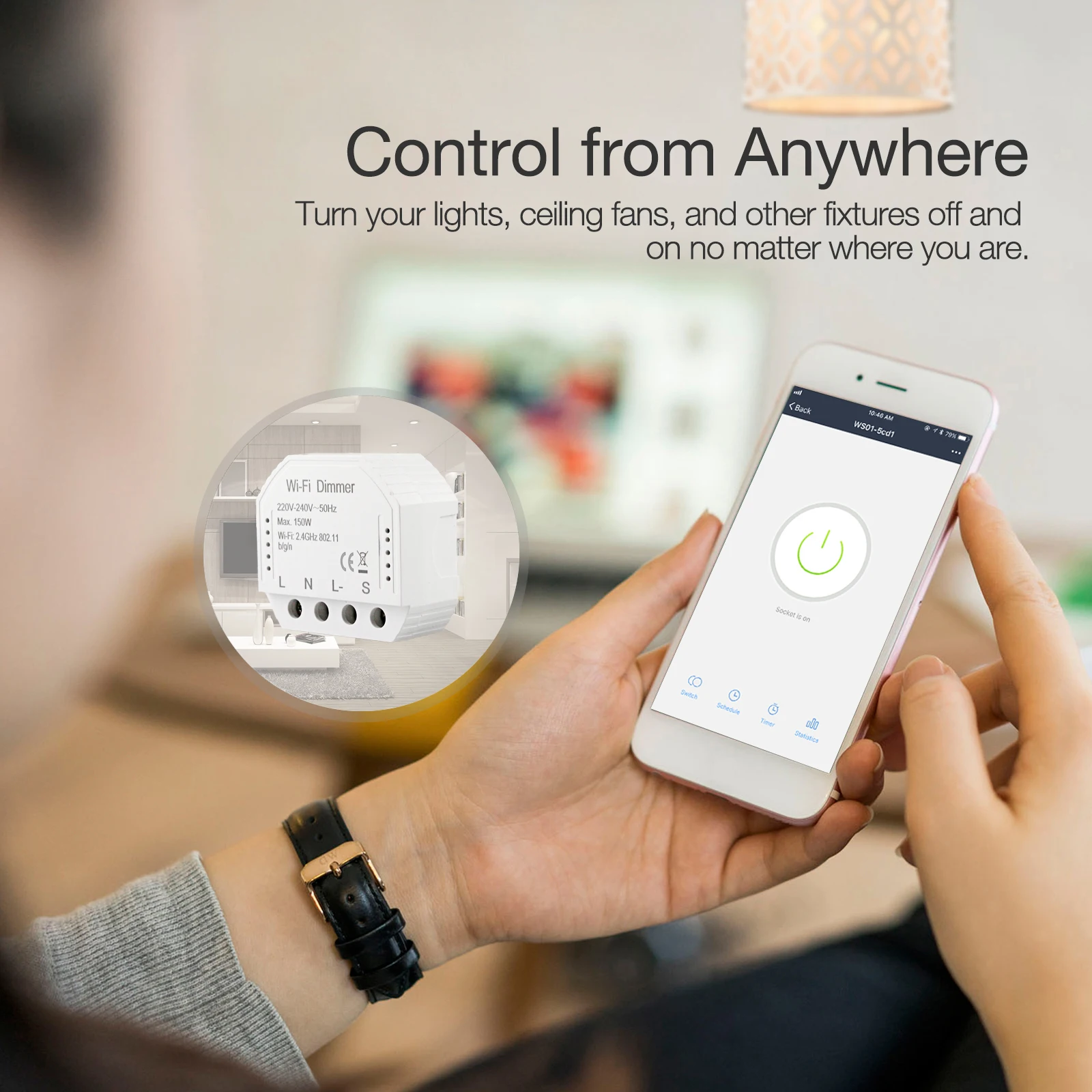 DIY WiFi Universal Breaker Timer Smart Life APP Remote Control Smart LED  Dimmer Light Switch Works With Alexa Smart Speaker - Buy DIY WiFi Universal  Breaker Timer Smart Life APP Remote Control