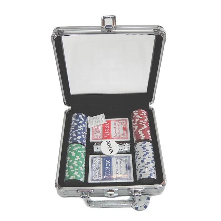 Cardinal Professional Poker Chips 100 Poker Chips & Dealer Chip in Tin Case