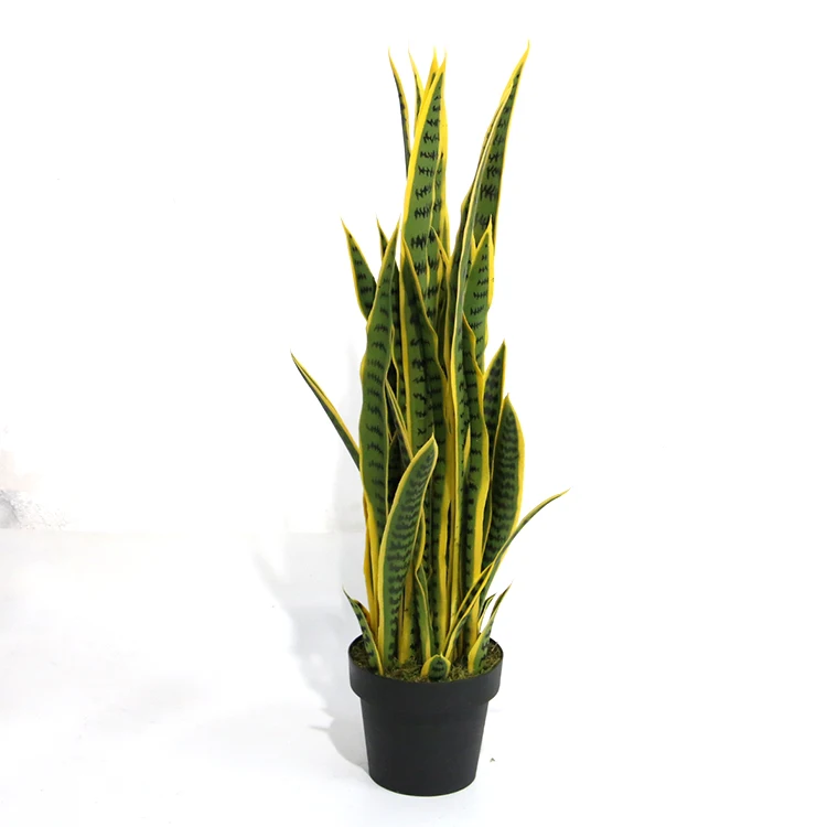 Экологически чистые сансевиерия змеиное Дерево Искусственные Зеленые растения пластиковые