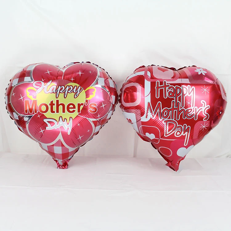 18inches Globos Happy Mother's Day Foil Balloons Inflatable Toys Ballons Red Color Heart Shape Helium Balloon Party Decoration - Buy Happy Mother's Day Foil Balloons,Red Color Foil Balloon,Heart Shape Foil Balloon Product