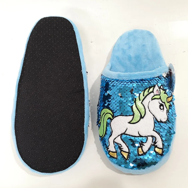 Sequin cheap unicorn slippers