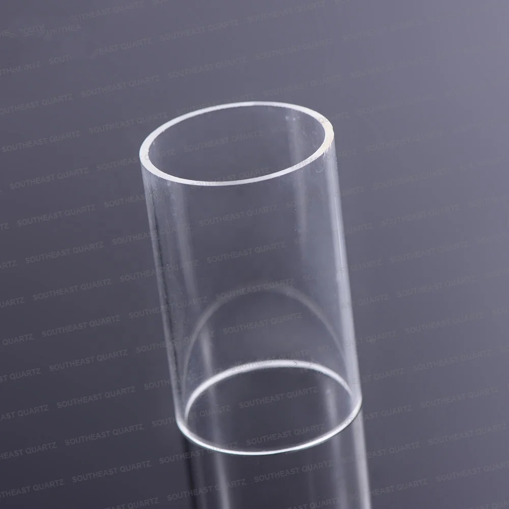 Прозрачная устойчивая к высоким температурам трубка из кварцевого стекла большого