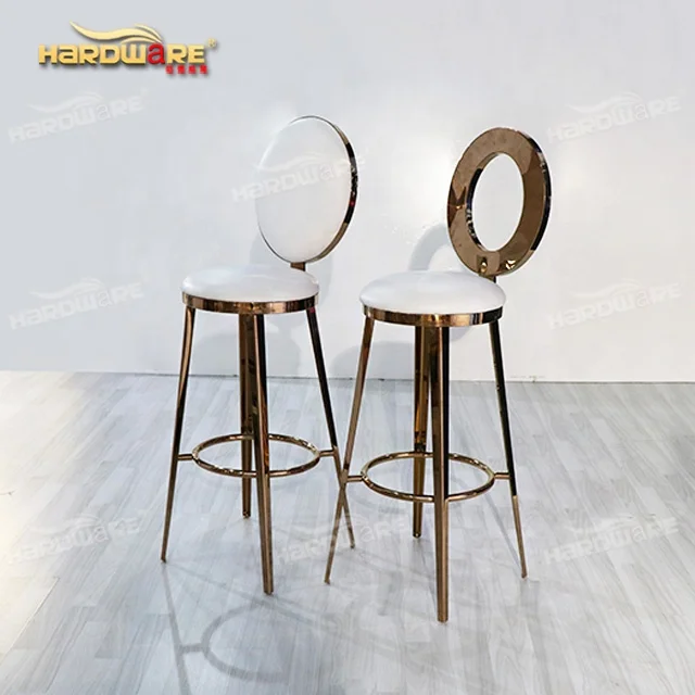 white gold bar stool