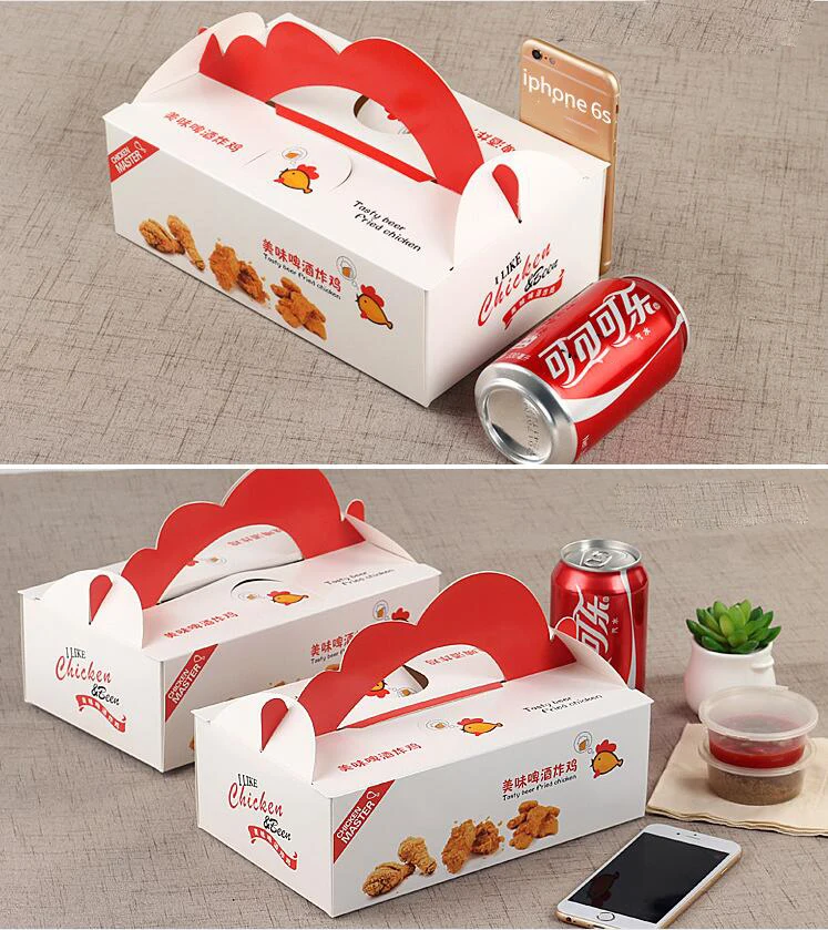 Custom Logo Design Carton Takeaway French Fries Chicken Packaging Box –  Fastfoodpak