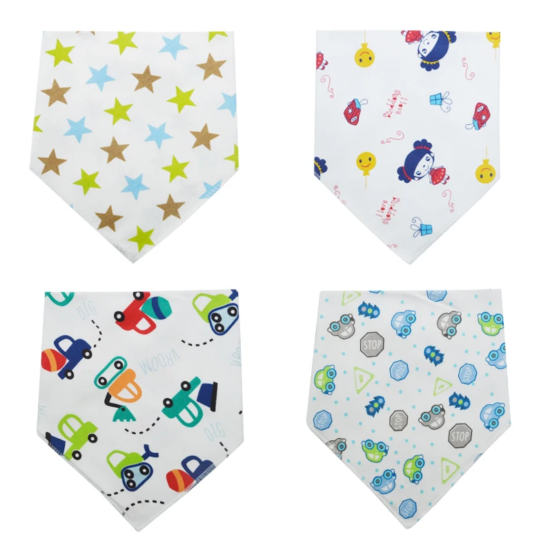 Лидер продаж 100% хлопок Новый дизайн прекрасный ребенок бандана слюни нагрудники