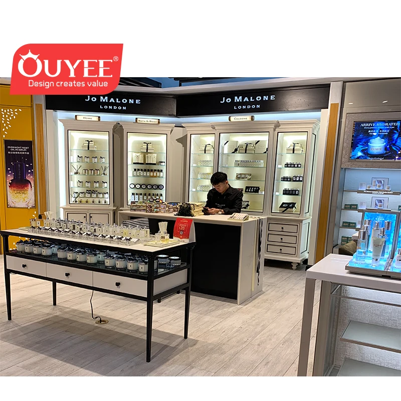 Commercial Perfume Booth Display Cosmetic Inside Shopping Mall