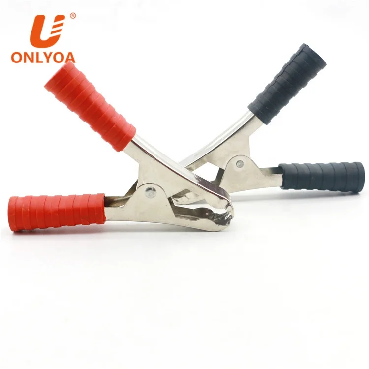 ONLYOA сильная батарея Клеммный Зажим Крокодил 100 Amp 105 мм медный крокодил зажим изолированные