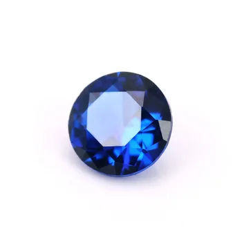 3-10mm loose spinel 113# lab created gemstone sapphire blue color round brilliant cut synthetic blue spinel