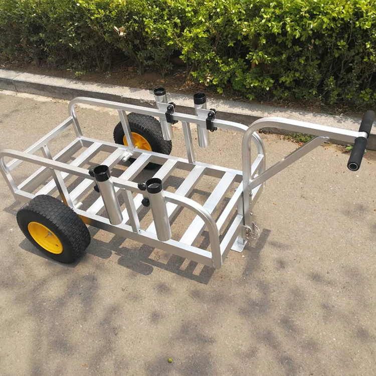 Light-weight aluminium beach fishing cart