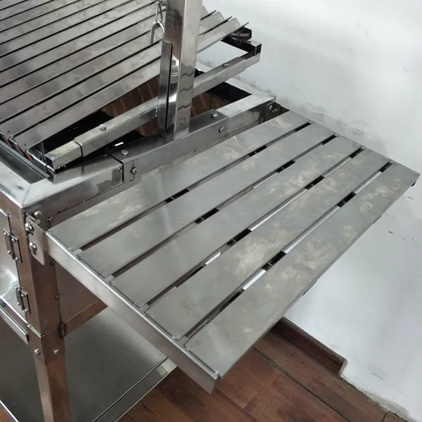 HDL09 HDWY Factory Wholesale Custom High Food Grade Stainless Steel Argentina BBQ Rotary Charcoal Grill for 3-5 People Trolley