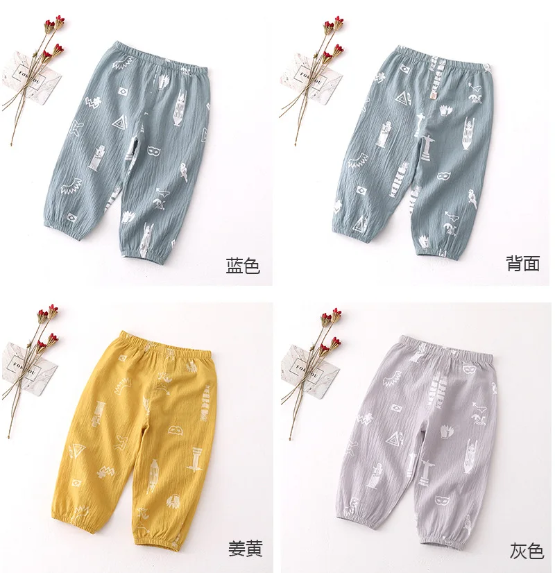 Штанишки для малышей 2019 новорожденных новые летние сетчатые москитная сетка для маленьких мальчиков 1-3 От 0 до 3 лет штаны-шаровары 100% хлопок тонкие шорты для девочек брюк