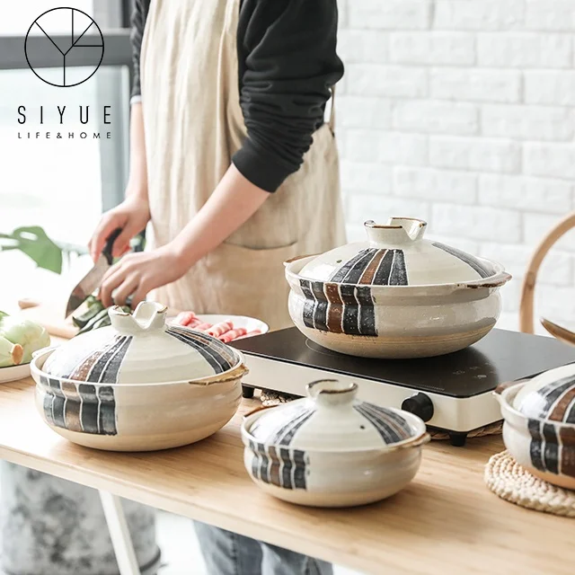 Flame Direct Burning High Temperature Resistant Household Casserole Clay Cooking Stew Pot Cookware for Kitchen