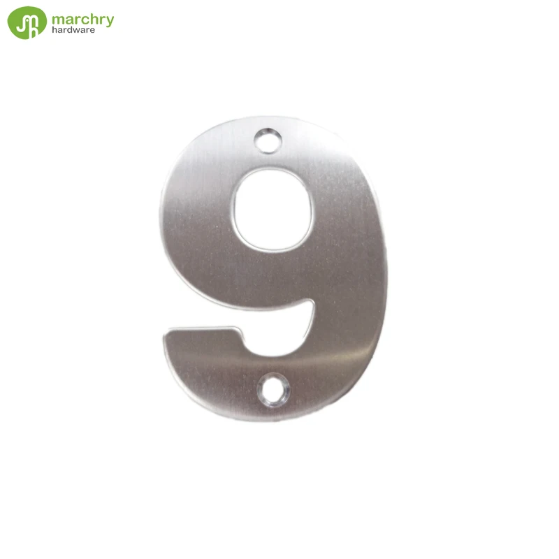 Фигурка 9, матовый полированный винтовой фиксатор, дверной номер пластины из нержавеющей стали