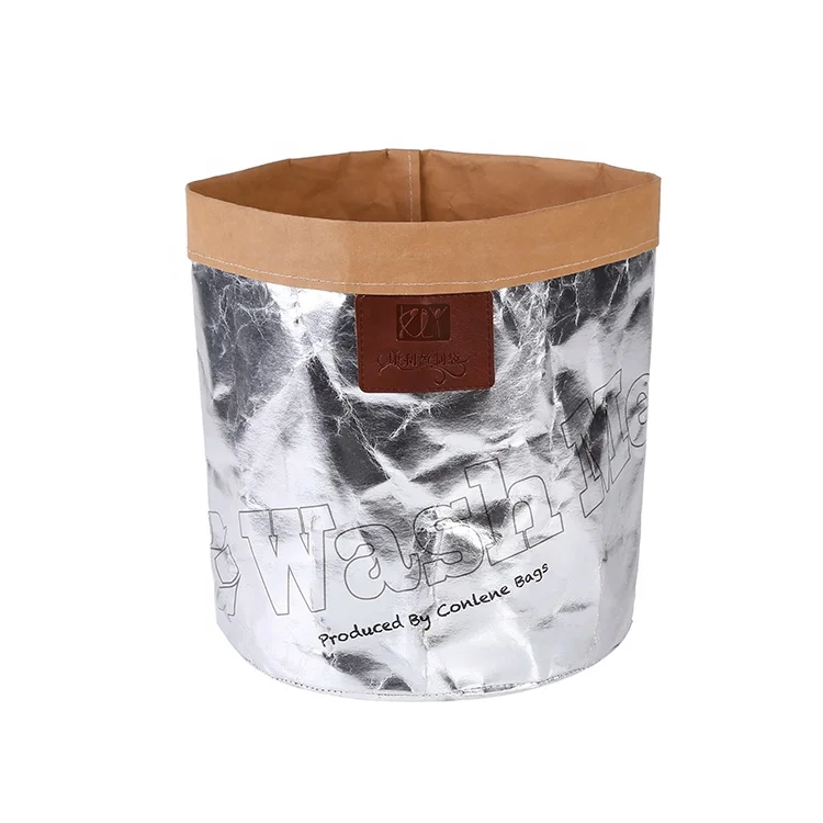 Wholesale superior quality waterproof plant flower packing bag with handles brown kraft paper bag