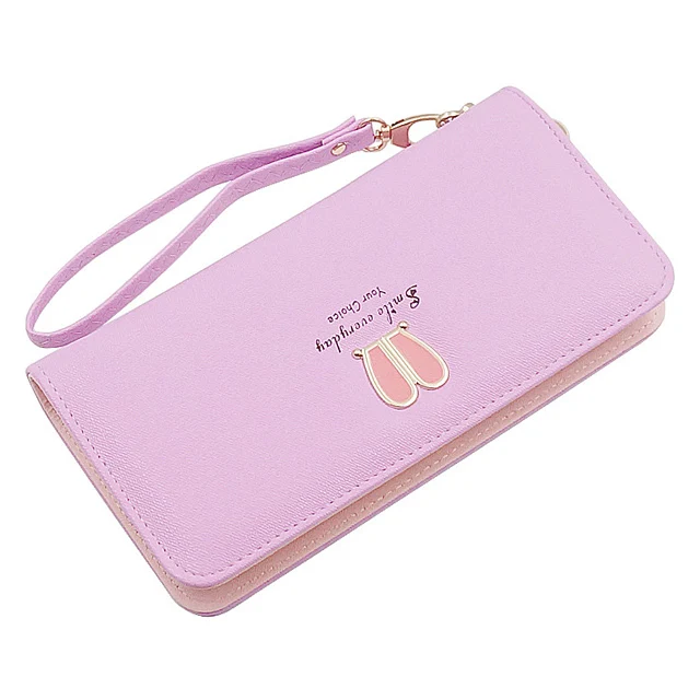 Wholesale fashion lady wallet purse women PU leather long wallets