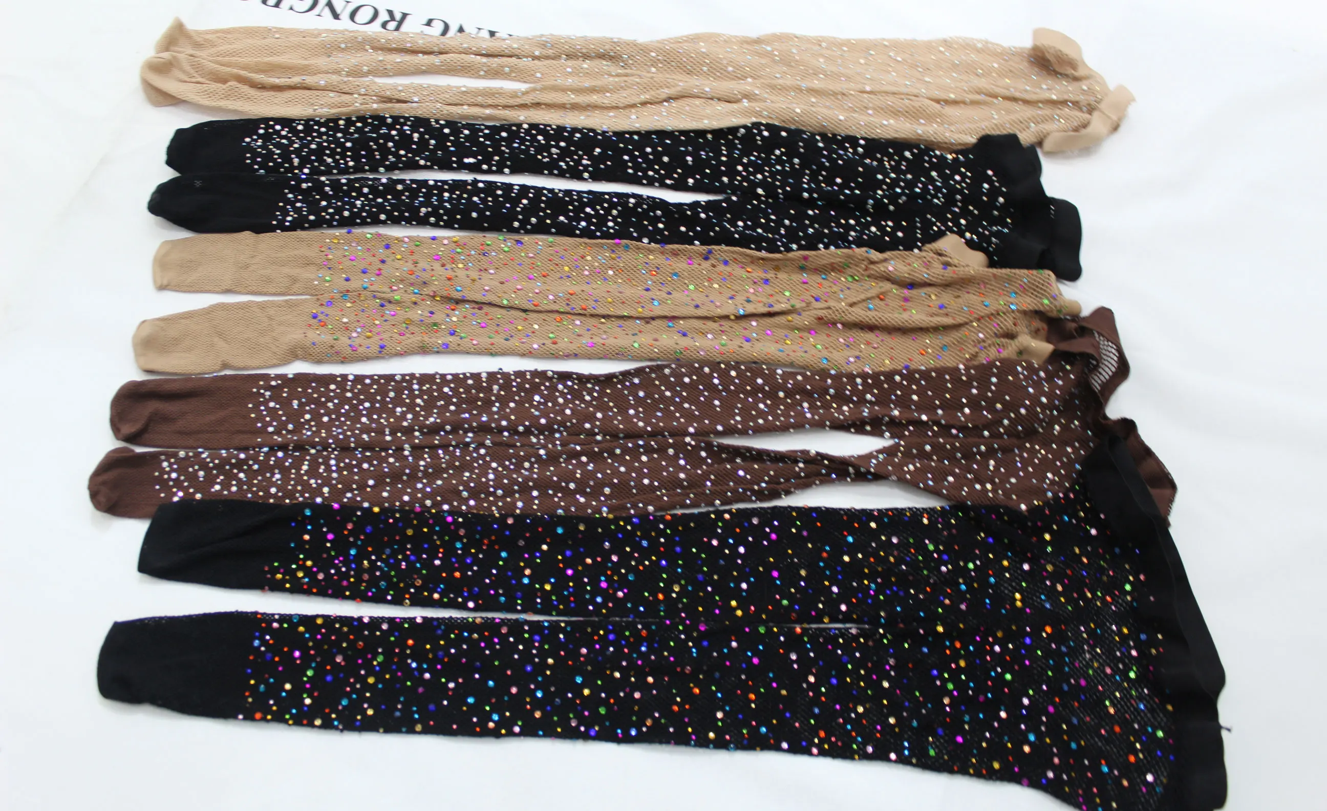 Пикантные блестящие нейлоновые колготки Rongrong женские леггинсы со стразами