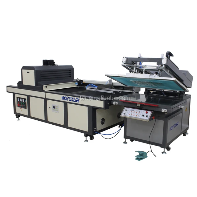 UV Spot automatic screen printing machine for paper sheet with UV dryer machine