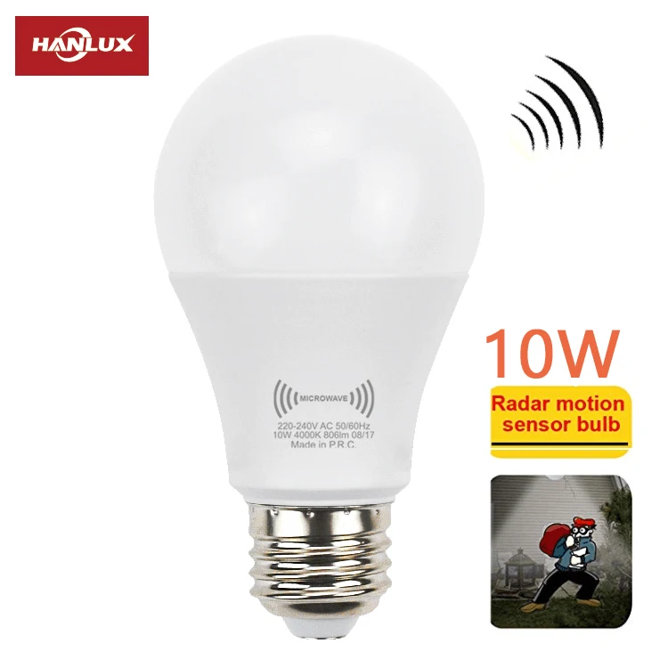 Sensor Led  Bulb 7w 9w Motion Sensor Led Bulb Radar Sensor Led Bulbs