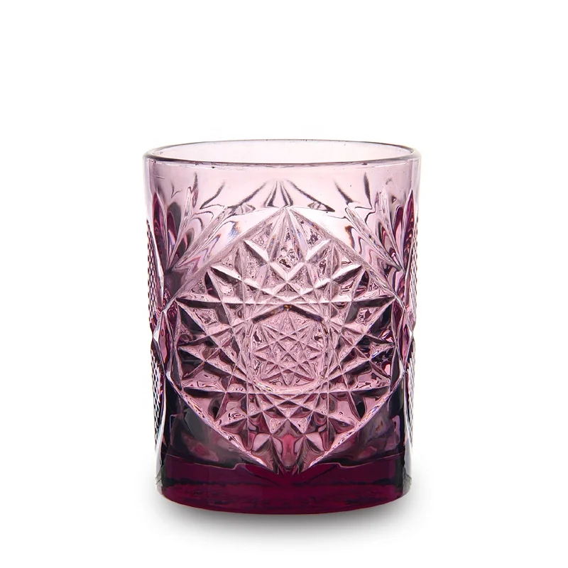 High Quality Custom Design Colored Glass Container Tumblers Cup Drink Ware Sets for Candle