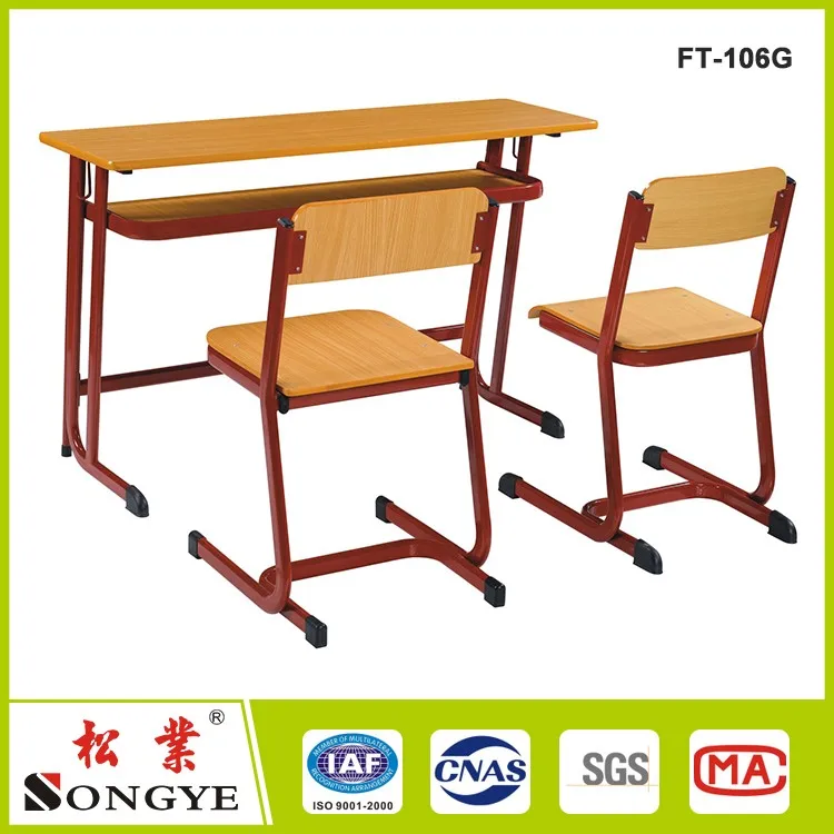 Прочный складной студенческий стол и стул школьный с двумя