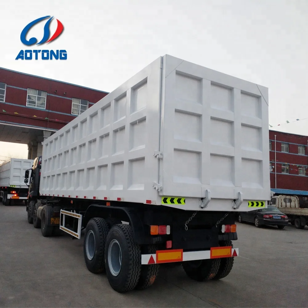 Container Van Type Heavy Duty Can Carry 60 Ton 80 Ton Side Tipper Truck ...