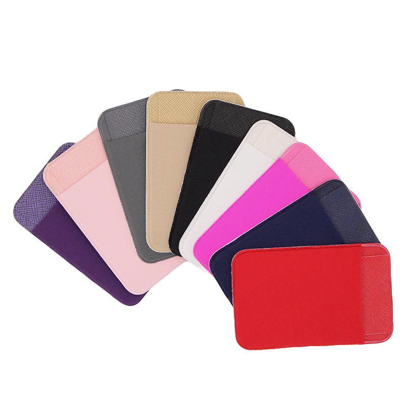 Mini Universal Adhesive Phone Back Slim Stick-on Pocket Credit Card Holder Removable Pouch Wallet Firmly Stick Practical