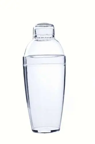 PP or PS Promotion 350ml 550ml Clear Plastic Cocktail Shaker