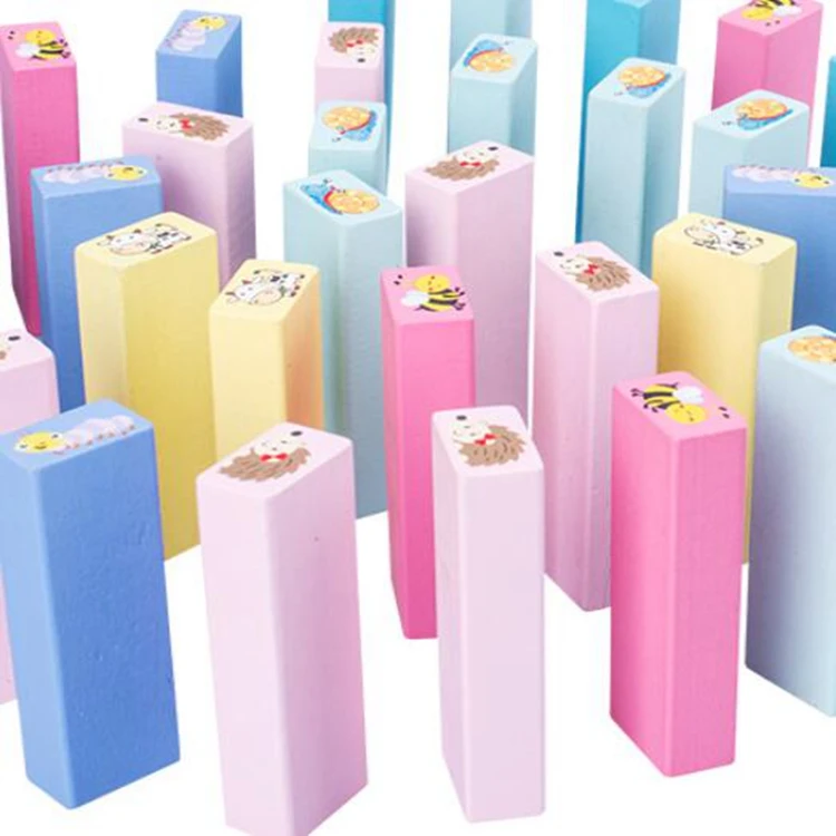Intelligence Building Blocks Toy Wooden Stack High Blocks