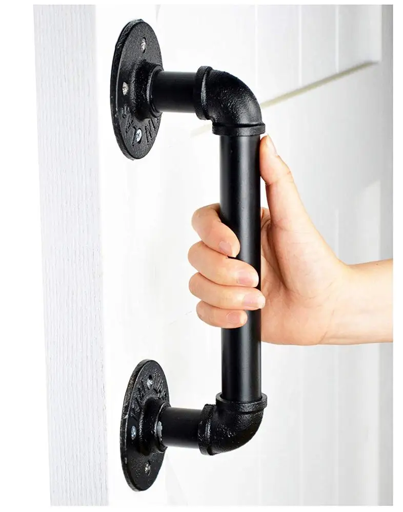 Гладкая черная ручка для трубы 12