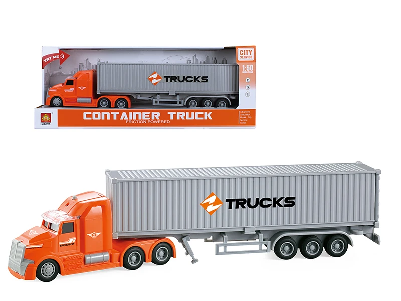 GX1110754  Transport Toy Friction Shipping Container Truck Toy Car With Container Wholesale TOYS