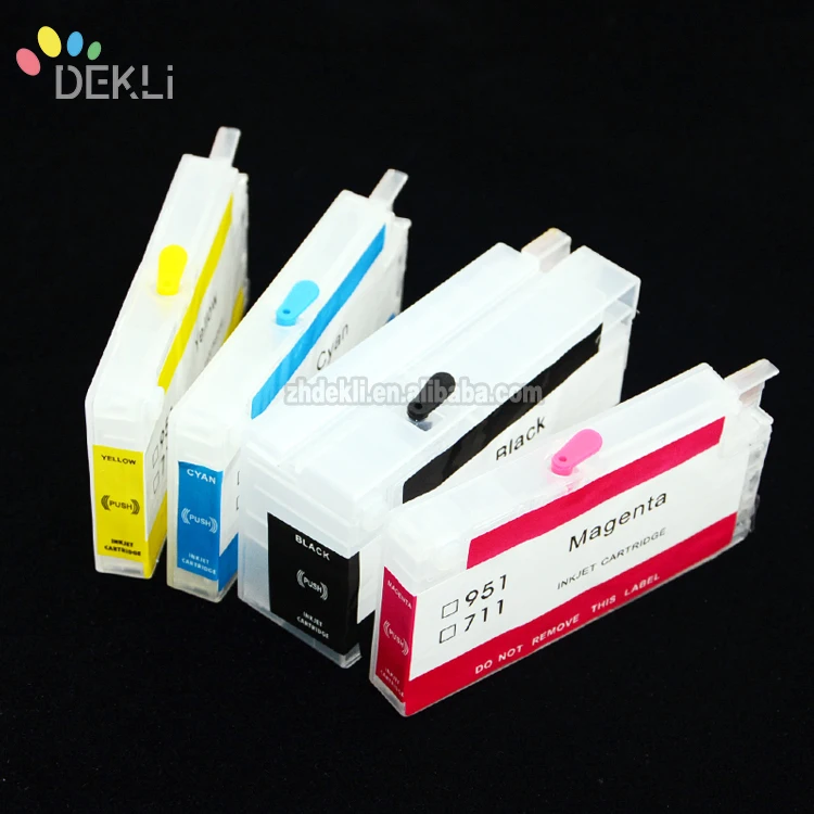 Designjet T520 Cartridges for HP711 Refillable Ink Cartridge with Permanent Show Ink Level Chip