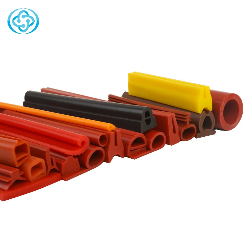 Silicone Rubber Profile Heat Resistant Colorful Solid YT-0801 Series 6-12 Mpa 30~80 Shore Mouldings -50 to 250 CN SHN Yotile