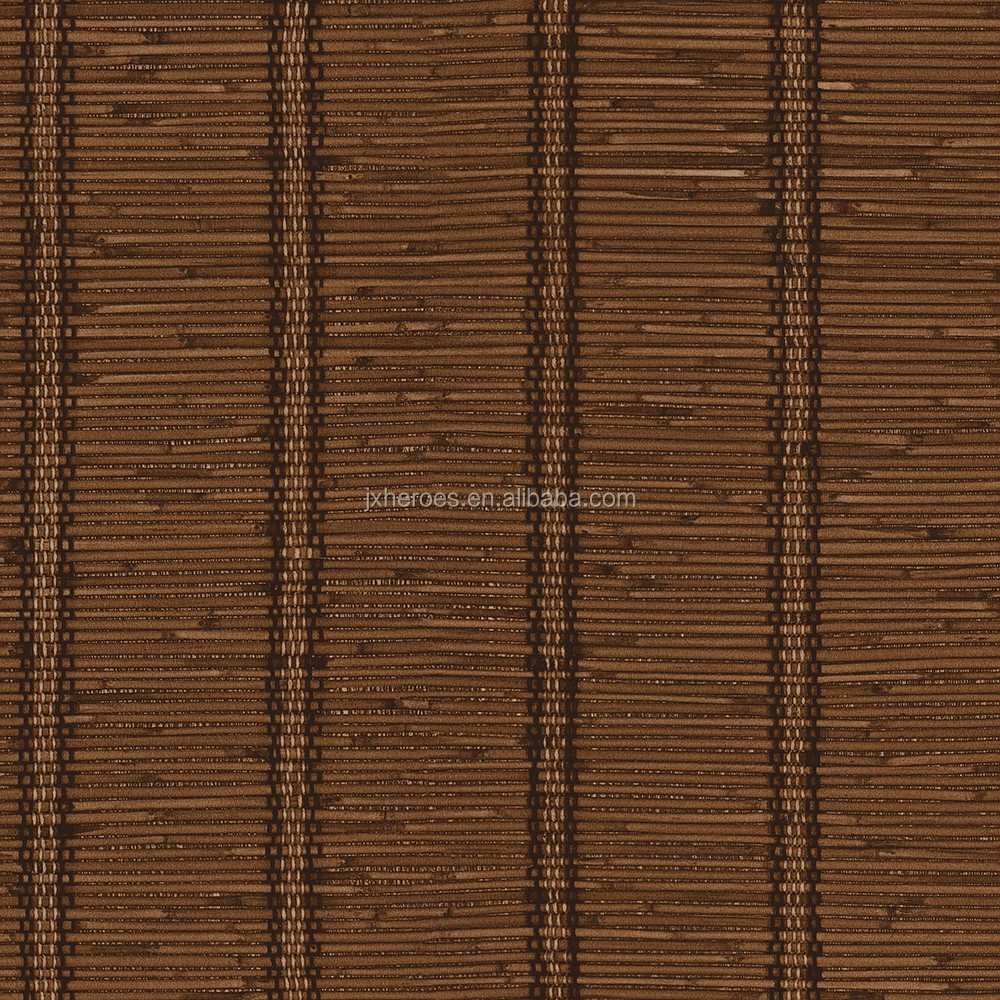 Chinese Style Bamboo Mat Weaving Pattern PVC Wallpaper