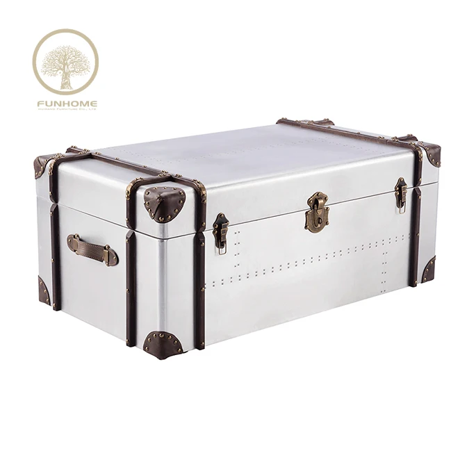 aviator trunk coffee table