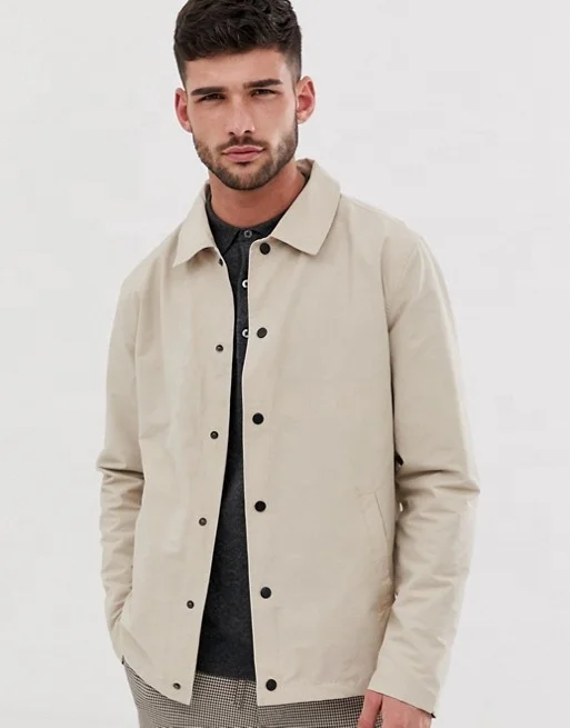 Customizable Chinese OEM Factory Plus Size Cotton Filled Thin Polyester Winter Autumn Season Plain Blouson Men's Coaches Jacket