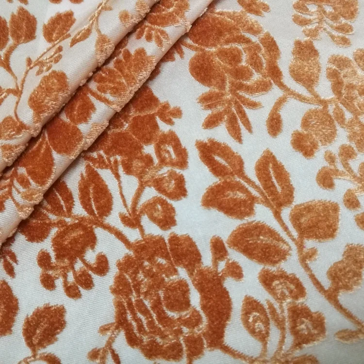 Source 100%polyester burn out Miscellaneous velvet jacquard fabric on  m.