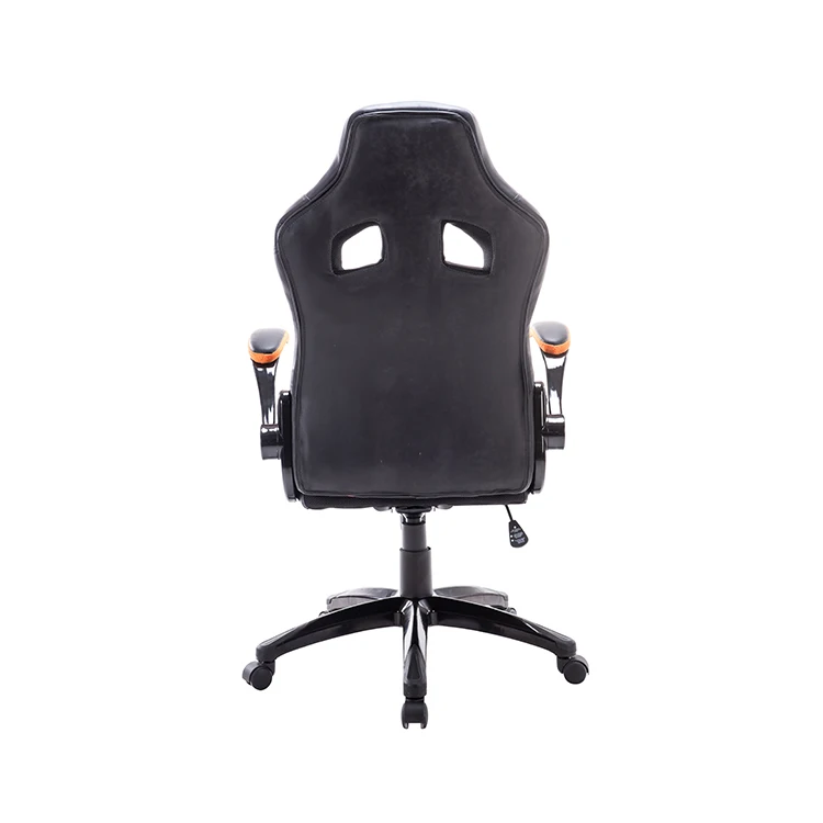 Дышащий перфорированный pu покрытые подушки игровой «Гоночный» офисный стул с подлокотниками