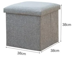 Wholesale living room chairs folding storage rectangular ottoman seat with storage