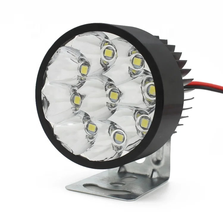 9 светодиодов 12 В фара для мотоцикла скутера противотуманный прожектор светодиодная квадроцикла белая вспомогательная лампа