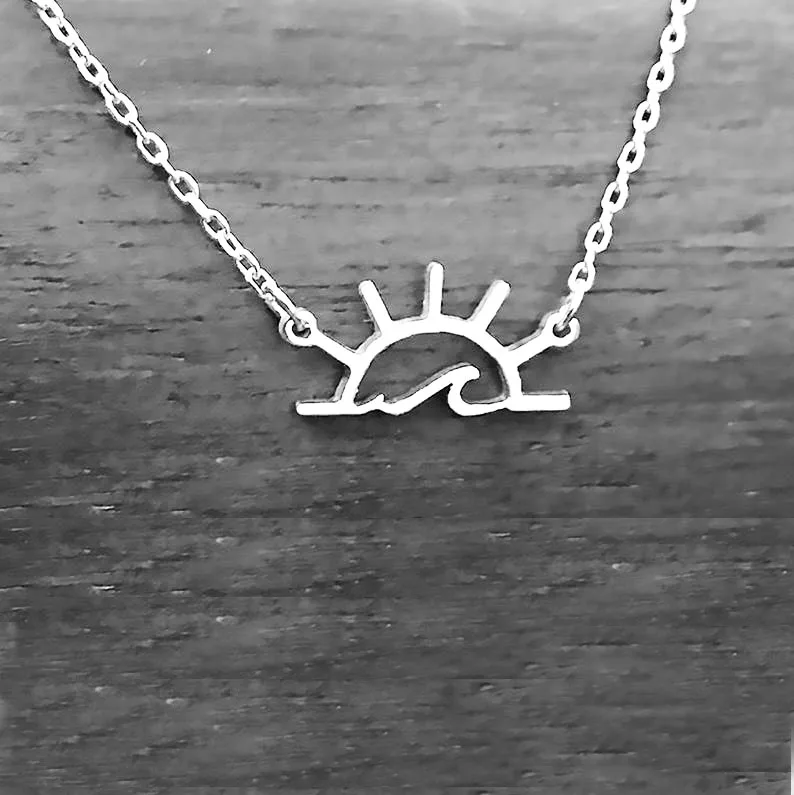 Stainless Steel Sunshine Sun Necklaces