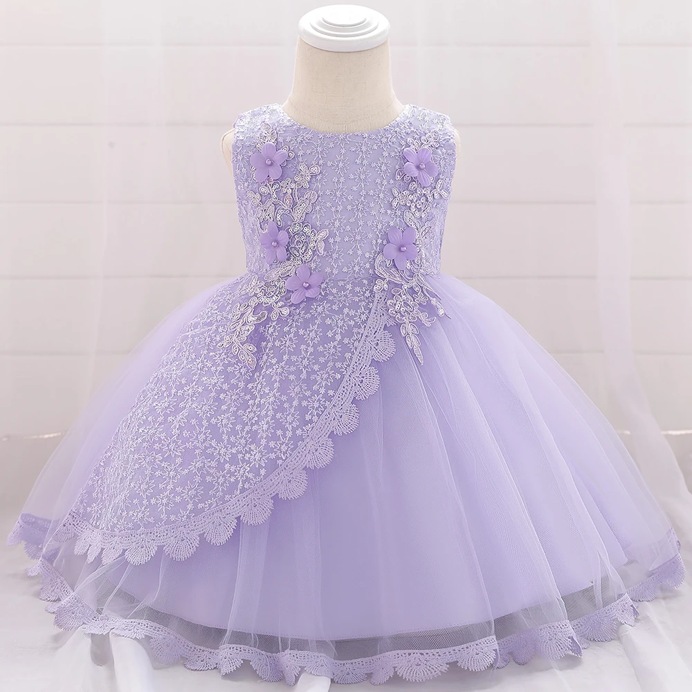 Baby Dresses for Girls Christmas Toddler Kids Flower Girl Beads Lace  Elegant Princess Birthday Gown Wedding Party Tulle Vestidos - AliExpress