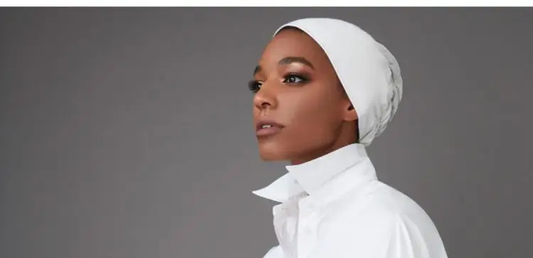 Newest Style Islamic Muslim Ruched Net Panel Elastic Classic Jersey Stretch Tie Back  Underscarf Hat Cap
