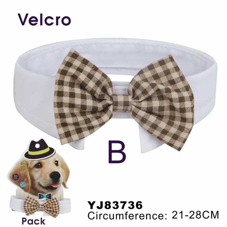 Милый клетчатый Bowknot Pet Puppy Dog