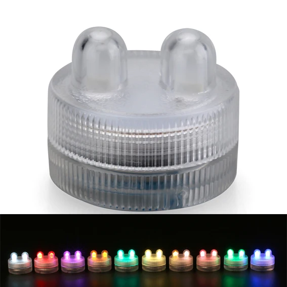 20 TEAL SUPER Bright Dual LED Tea Light Submersible Floralyte Party Wedding 
